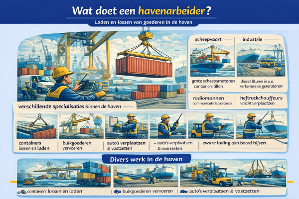 Alles over het beroep havenarbeider Wat doet een havenarbeider